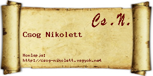 Csog Nikolett névjegykártya